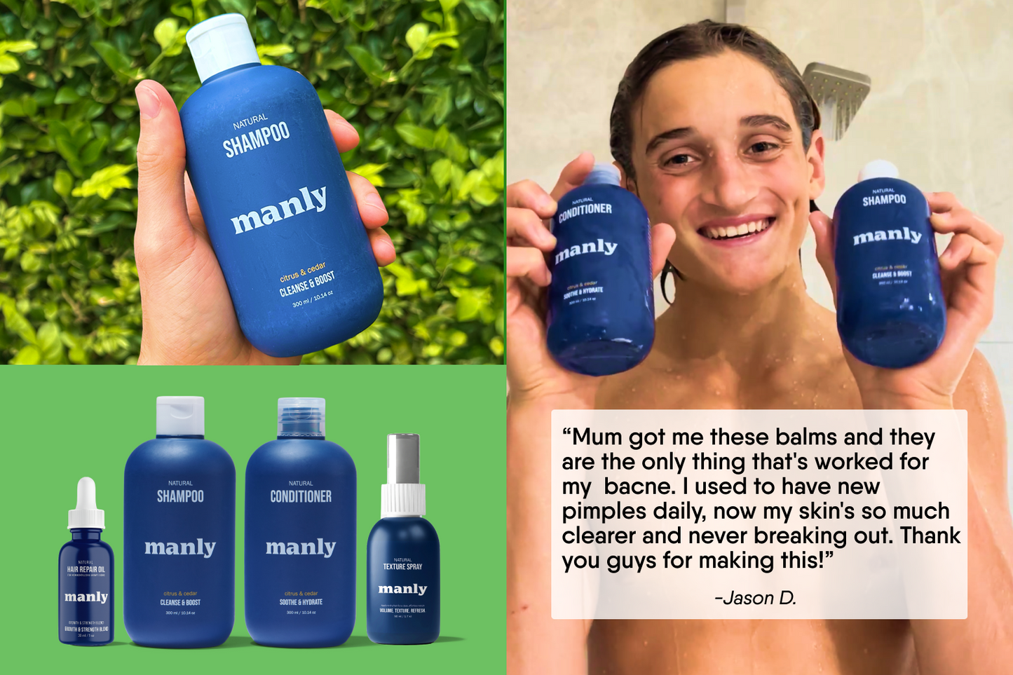 Manly Complete Hair Care Set