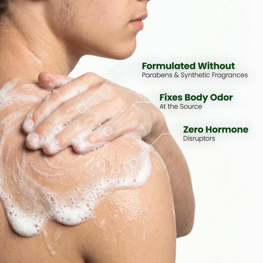 MANLY Natural Body Wash for Teen Boys — 72-Hour Odor Protection, Sensitive Skin Safe, Sulfate & Paraben Free, with Kakadu Plum & Coconut Oil - Citrus & Cedar (10.15oz, 2 Pack)