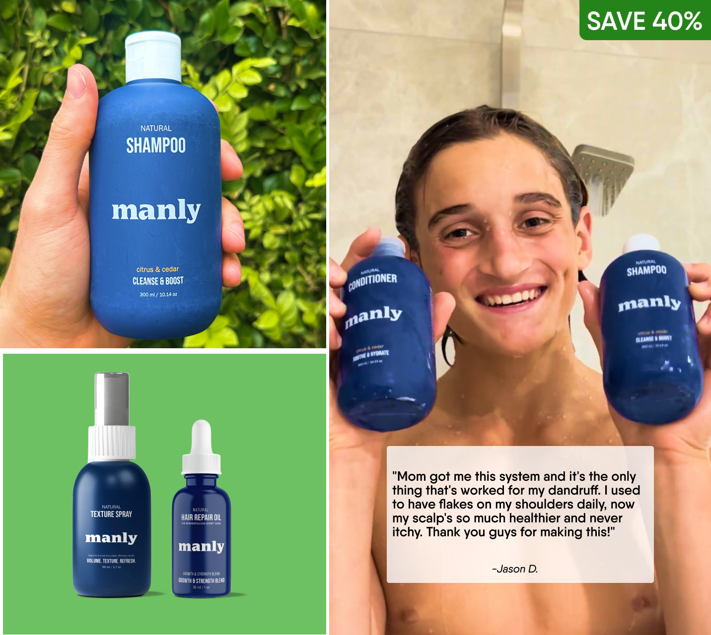 Manly Complete Hair Care Set